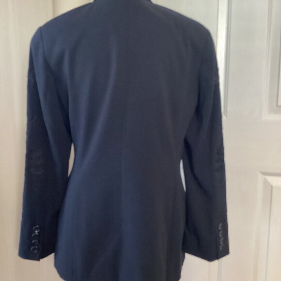 Coldwater Creek Black Soutache Boyfriend Jacket Embroidered Sleeves 10P - Picture 2 of 5